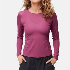 Outdoor Voices Small Mini Mesh Long Sleeve Fuschia